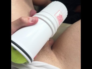 Extreme moaning into my tennis ball saver toy