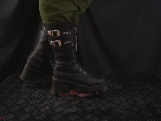 Military CBT Demolition in Chunky Dirty Boots - Bootjob, Shoejob, Ballbusting, Stomp, Trampling