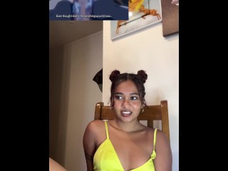 Petite Indian miaz reacts to hentai succubus connect