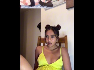 Petite Indian miaz reacts to hentai succubus connect