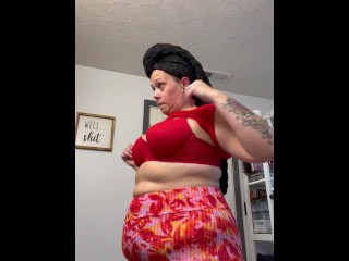 BBW step mom MILF cum watch me get ready for the day