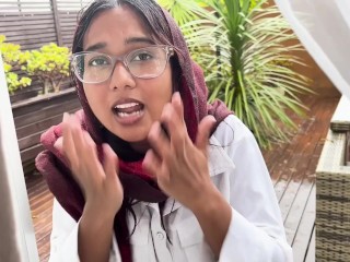 Modest petite desi miaz gets fucked by white neighbour