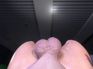 Futa Workout erection + Selfsuck POV