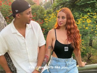 I meet busty Colombian redhead in park and also offer her money for sex - Milan Rodriguez