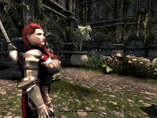 Redhead Giantess has fun in the City - Skyrim Giantess