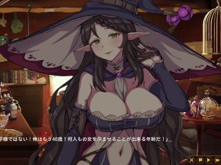 【#07 精霊の妊 – 傲慢なエルフたちを妊娠させて征服せよ-実況】爆乳魔法使いエルフにオークが逆レ騎乗位やパイズリされる。