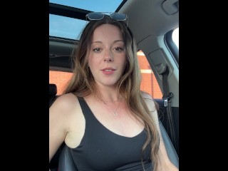 Nadia Foxx Summertime Tim Hortons Drive Thru! Turning my PH vibrator on HIGH!