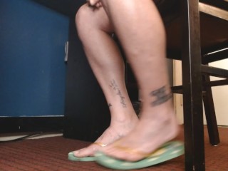 Mint and Yellow Flip Flops Shoe Play