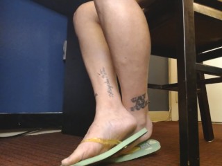 Mint and Yellow Flip Flops Shoe Play