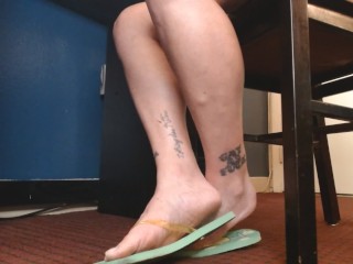 Mint and Yellow Flip Flops Shoe Play