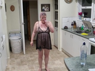 Trailer Trash MILF slut drinks too much before drinking Masters piss