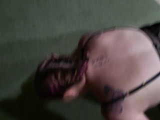 Trailer Trash MILF slut drinks too much before drinking Masters piss