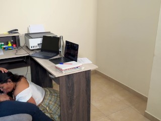 Teacher fucks Vanessa with a big ass to improve her grades. horny student