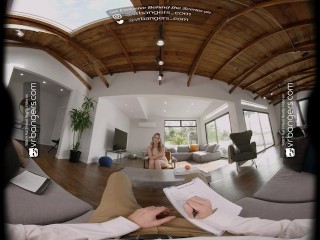 VR Bangers Horny Nympho Anya Olsen Fucked On A Table At A Sexologist In VR Porn