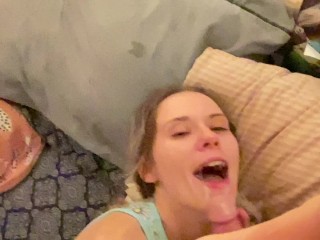 Petite Teen DawlFace's Daddy Fingers and Fucks her Roughly