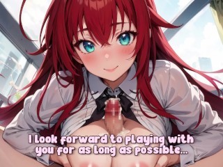 HENTAI JOI - Rias Gremory dominates you and crushes you with her fat ass