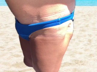 Do you like cocks and buttocks sticking out of your swimsuit? 💖 Masturbation, handjob, ejaculation,