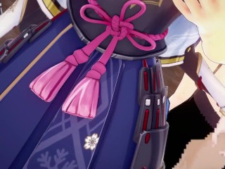 【原神】神里綾華(かみさとあやか)が複数人に乳揉まれ攻められる3Dエロアニメーション。(アヤカpart3。Genshin Kamisato Ayaka gangbang.神里綾華群交)