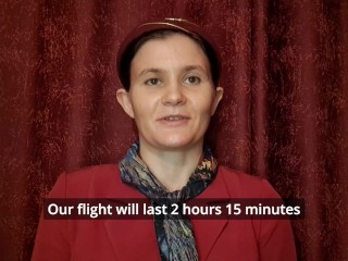 ASMR Russian air hostess will serve you during the flight and give you some more