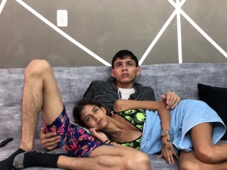 Stepbrother, can I watch the movie with you? big fuck