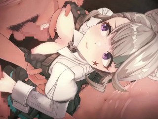 【原神】リネットが複数人に乳揉まれ攻められる3Dエロアニメーション。(りねっとpart3。Genshin Lynette gangbang.琳妮特群交)