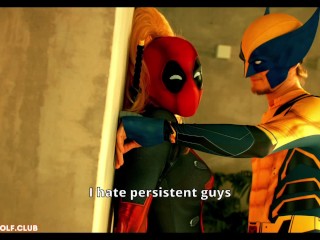 Deadpool vs Wolverine. Crazy Sexual Fight - Trailer - MollyRedWolf