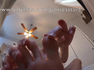 Giantess Stepson hides then worships Foot and Ass