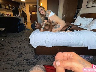 Wife Gets Fucked by BBC while Cuck Hubby Jerks Off