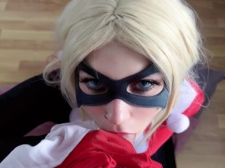 Harley Quinn doing best blow job and gets fucked by a Big Dick - DC cosplay