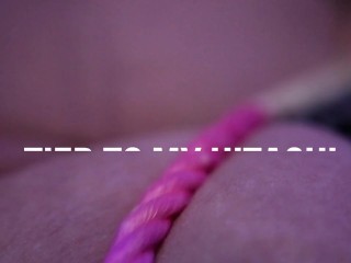 Tied to my hitachi - hands free orgasm