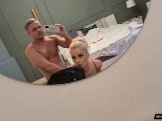 Flexible slut Lara tells a dirty story while her fucked hard