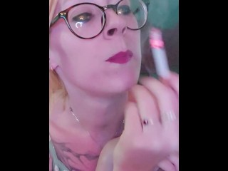 Silent Smoking Cigarette Petite Blonde SFW