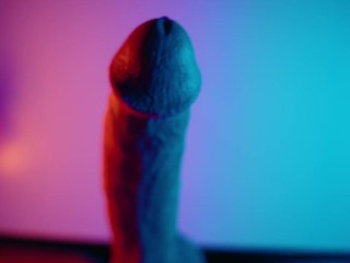 Stroking my Big White Cock under RGB Lighting (BWC)