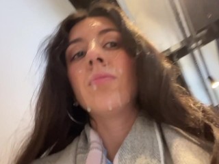 I missed you so much - Fuck me and cum on my face in this public shopping mall! - Cumwalk