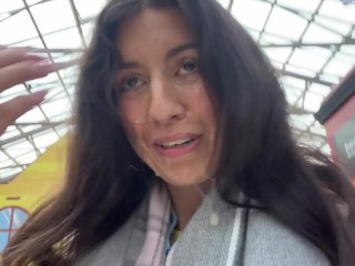 I missed you so much - Fuck me and cum on my face in this public shopping mall! - Cumwalk