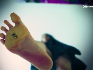 Giantess Girl House Party Feet Crush with Barefoot & Shoes