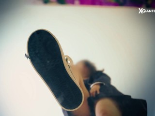 Giantess Girl House Party Feet Crush with Barefoot & Shoes