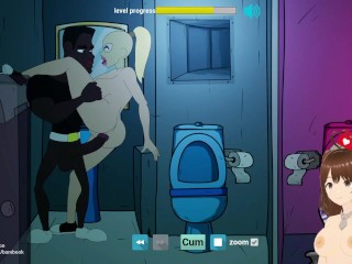 Fuckerman Disco #6 - Anal sex with black guy in bathroom (cheating boyfriend) - Jazziuu - Gameplay