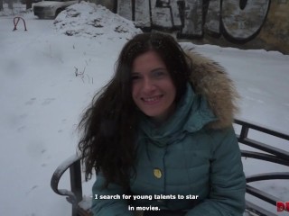 Agent wanted to fuck skinny teen but was refused - Full Video