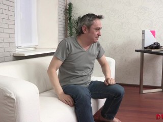 Agent wanted to fuck skinny teen but was refused - Full Video