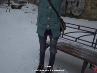 Agent wanted to fuck skinny teen but was refused - Full Video