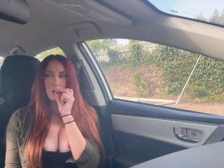 Artemisia Love 420 Smoke Fetish in the car / Big Tits Flashing Full videos on OF