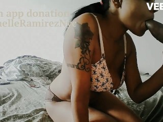 10 inch thick dick BLOW JOB COSPLAY ebony queen swallow cum