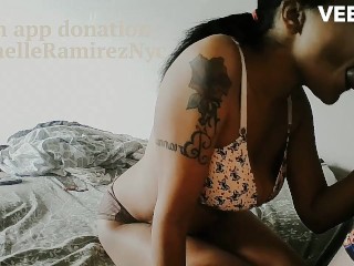 10 inch thick dick BLOW JOB COSPLAY ebony queen swallow cum