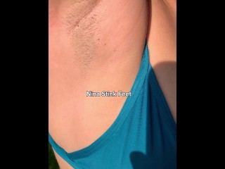 Sweaty and Dirty Armpits! Slut in Public.