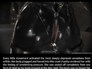 Luna Plugged and Locked in a Chastity Belt!