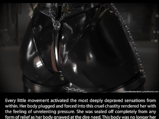 Luna Plugged and Locked in a Chastity Belt!