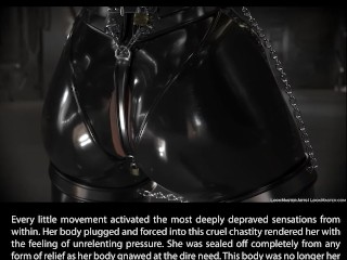 Luna Plugged and Locked in a Chastity Belt!