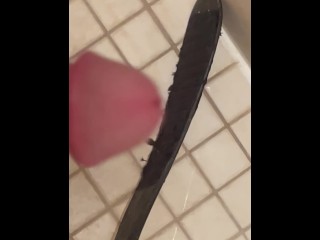 Pro Hockey Player Cums on Hockey Stick - Dane Coxx