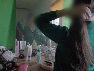 Colegiala Sophia Arreglandose Para ir a la Escuela! Cogemos Antes de ir al Colegio! Video casero! HD